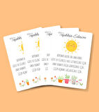 teşekkür kartı-Özel gün 24 Kasım -Öğretmenler Günü Tebrik Kartı 4 Lü-Not Kartı-hediye kartı-tek yüzlü