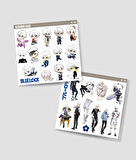 BlueLock-Nagi Seishiro-parlak kağıt -2li sticker set-telefon süsleme Blue Lock etiket