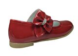 OrtopedikAL 1010 Ort Emt Patik Kırmızı Rugan Babet Çatal Bantlı Kız Çocuk Abiye Ayakkabı Fantezi