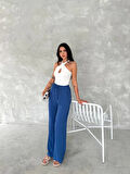 Ayrobin Oversize Kadın Pantalon - Saks