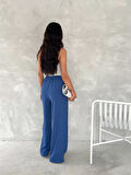 Ayrobin Oversize Kadın Pantalon - Saks