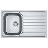 Franke Spark Skl 611 Tek Gözlü Sağ Damlalıklı Dekorlu Paslanmaz Çelik Mutfak Eviyesi