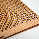 Delikli Model ( Baklava ) Ahşap Mum Fitili ve Yapışkanlı Fitil Sehpası 40 Adet ( 100mm x 100mm x 0,5mm )