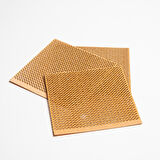 Delikli Model ( Üçgen ) Ahşap Mum Fitili ve Yapışkanlı Fitil Sehpası 50 Adet ( 100mm x 100mm x 0,5mm )