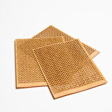 Delikli Model ( Üçgen ) Ahşap Mum Fitili ve Yapışkanlı Fitil Sehpası 75 Adet ( 75mm x 100mm x 0,5mm )