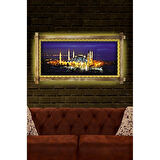 Kanvas Camii Led Işıklı Rustik Tablo