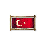 Kanvas Türk Bayrağı Düz Işıksız Tablo