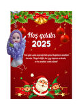 Yeni Yıl Noel Baba Kart Üzerinde Anahtarlık (Kişiye Özel Yazı Yazdırılabilir) Tütü Bebek 
