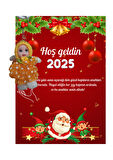 Yeni Yıl Noel Baba Kart Üzerinde Anahtarlık (Kişiye Özel Yazı Yazdırılabilir) Tütü Bebek 