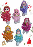 Yeni Yıl Noel Baba Kart Üzerinde Anahtarlık (Kişiye Özel Yazı Yazdırılabilir) Tütü Bebek 