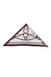 Zincir Desenli Kırmızı Üçgen Fular Bandana Estacraft - 100x45 cm