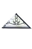 Zincir Desenli Siyah Üçgen Fular Bandana Estacraft - 100x45 cm