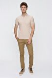 Kısa Kol Oxford Polo Yaka Slim Fit Dar Kesim Klasik T-Shirt 1011220140 Hardal