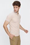 Kısa Kol Oxford Polo Yaka Slim Fit Dar Kesim Klasik T-Shirt 1011220140 Hardal