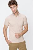 Kısa Kol Oxford Polo Yaka Slim Fit Dar Kesim Klasik T-Shirt 1011220140 Hardal