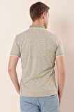 Kısa Kollu Baskılı MerserizePamuklu Casual Slim Fit Dar Kesim T-Shirt 1011230151 Açık Bej