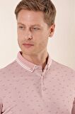 Kısa Kollu Baskılı MerserizePamuklu Casual Slim Fit Dar Kesim T-Shirt 1011230151 Pudra