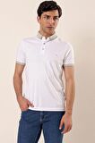 Kısa Kollu MerserizePamuklu Casual Slim Fit Dar Kesim T-Shirt 1011230155 Açık Bej