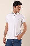 Kısa Kollu MerserizePamuklu Casual Slim Fit Dar Kesim T-Shirt 1011230155 Açık Bej