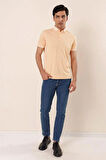 Bal Kısa Kollu MerserizePamuklu Casual Slim Fit Dar Kesim T-Shirt 1011230156