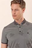 Kısa Kollu Baskılı Örme Pamuklu Casual Slim Fit Dar Kesim T-Shirt 1011230173 Siyah