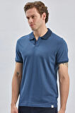 Siyah Desenli Oxford Polo Yaka Cepli Pamuklu Klasik Comfort Fit Rahat Kesim Tişört 1011240171