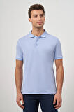 Koyu Mavi Kısa Kol Düz Pike Polo Yaka Casual Slim Fit Tişört 1011240194