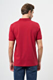 Bordo Kısa Kol Düz Pike Polo Yaka Casual Slim Fit Tişört 1011240194