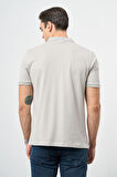 Gri Kısa Kol Düz Pike Polo Yaka Casual Comfort Fit Tişört 1011240195
