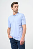 Koyu Mavi Kısa Kol Düz Pike Polo Yaka Casual Comfort Fit Tişört 1011240195