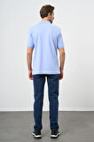 Koyu Mavi Kısa Kol Düz Pike Polo Yaka Casual Comfort Fit Tişört 1011240195