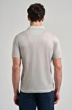 Açık Yeşil Kısa Kol Baskılı Pike Polo Yaka Cepsiz esnek Casual Slim Fit Tişört 1011250151