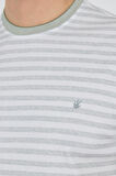 Kısa Kol Çizgili Desen Suprem Bisiklet Yaka Cepsiz Slim Fit Tişört 1011250106