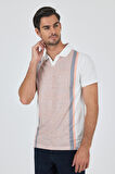 Kısa Kol Baskılı Suprem İtalyan Yaka Cepsiz Slim Fit Tişört 1011250123