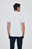 Kısa Kol Baskılı Suprem İtalyan Yaka Cepsiz Slim Fit Tişört 1011250123