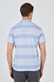 Kısa Kol Desenli Pike Polo Yaka Cepsiz Slim Fit Tişört 1011250128
