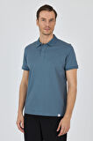 Mavi Kısa Kol Düz Pike Polo Yaka Cepsiz Pamuk Casual Slim Fit Tişört 1011250157_302