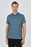 Mavi Kısa Kol Düz Pike Polo Yaka Cepsiz Pamuk Casual Slim Fit Tişört 1011250157_302