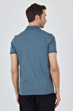 Mavi Kısa Kol Düz Pike Polo Yaka Cepsiz Pamuk Casual Slim Fit Tişört 1011250157_302