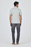 Gri Kısa Kol Düz Suprem Polo Yaka Cepsiz Pamuklu Casual Slim Fit Tişört 1011250160_601