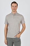 Bej Kısa Kol Düz Suprem Polo Yaka Cepsiz Pamuklu Casual Slim Fit Tişört 1011250160_605