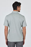 A.Yeşil Kısa Kol Düz Suprem Polo Yaka Cepsiz Pamuklu Casual Slim Fit Tişört 1011250160_607