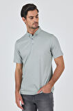 A.Yeşil Kısa Kol Düz Suprem Polo Yaka Cepsiz Pamuklu Casual Slim Fit Tişört 1011250160_607