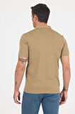 Koyu Vizon Kısa Kol Düz Suprem Polo Yaka Cepsiz Esnek Casual Slim Fit Tişört 1011250161_405