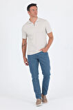 Taş Rengi Kısa Kol Düz Suprem Polo Yaka Cepsiz Esnek Casual Slim Fit Tişört 1011250161_610