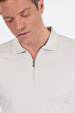 Taş Rengi Kısa Kol Düz Suprem Polo Yaka Cepsiz Esnek Casual Slim Fit Tişört 1011250161_610