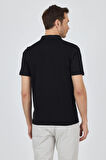 Siyah Kısa Kol Düz Suprem Polo Yaka Cepsiz Pamuklu Casual Slim Fit Tişört 1011250164_001
