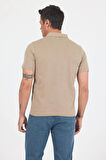 Kahverengi Kısa Kol Düz Suprem Polo Yaka Cepsiz Pamuklu Casual Slim Fit Tişört 1011250164_402