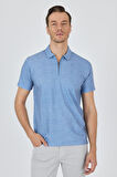 Mavi Polo Yaka Kısa Kol Cepsiz Slim Fit Classic Tişört 1011250176