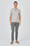 Bej Polo Yaka Kısa Kol Cepsiz Slim Fit Classic Tişört 1011250176